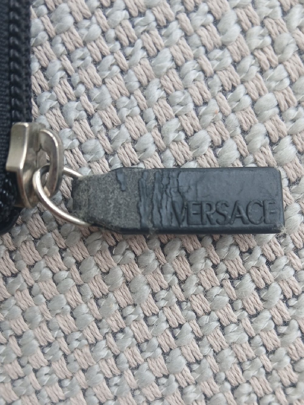Versace Black Zip Card Organizer with Logo Interior - Picture 3 of 3